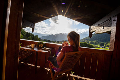 Traumaussicht von Balkon auf den Untersberg
